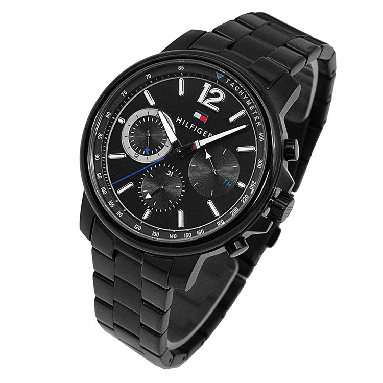 Buy Tommy Hilfiger Mens Quartz Analog Stainless Steel Black Dial 44mm Watch - 1791529 in Pakistan