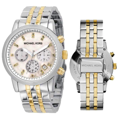 Buy Michael Kors Jet Set Chronograph White Dial Two-tone Strap Ladies Watch - Mk5057 in Pakistan