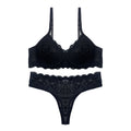 Buy Setbre Lacy Padded Bra and Panty Set Black in Pakistan