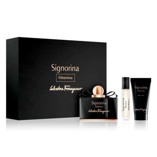 Buy Salvatore Ferragamo Signorina Misteriosa Women Set EDP 100Ml+EDP 5Ml+Body Lotion 50ML in Pakistan