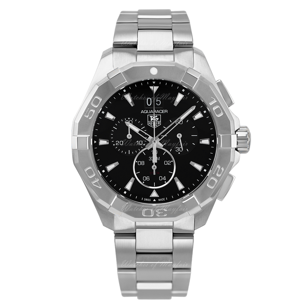 Buy Tag Heuer Aquaracer Black Dial Silver Steel Strap Watch for Men - CAY1110.BA0927 in Pakistan