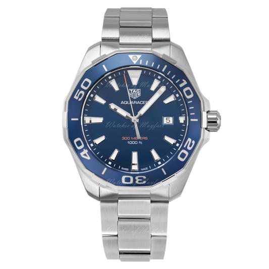 Buy Tag Heuer Aquaracer Blue Dial Silver Steel Strap Watch for Men - WAY101C.BA0746 in Pakistan