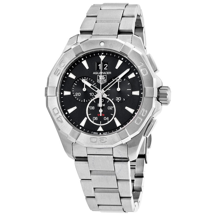 Buy Tag Heuer Aquaracer Black Dial Silver Steel Strap Watch for Men - CAY1110.BA0927 in Pakistan