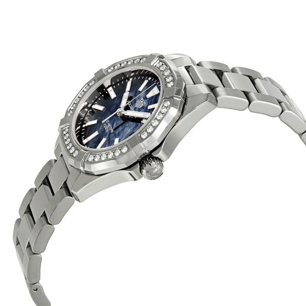 Buy Tag Heuer Aquaracer Blue Dial with Diamonds Silver Steel Strap Watch for Women - WAY131N.BA0748 in Pakistan