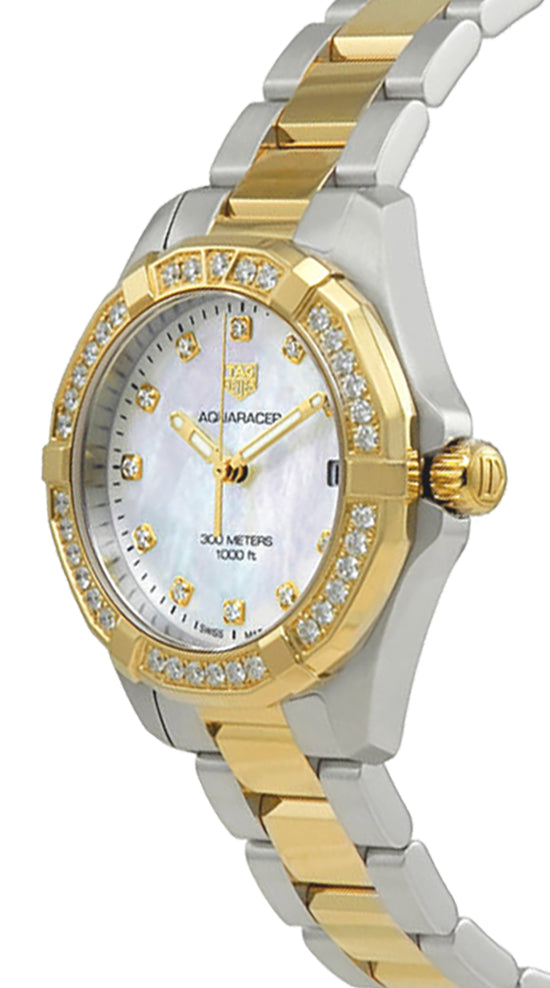 Buy Tag Heuer Aquaracer Mother of Pearl Dial Two Tone Steel Strap Watch for Women - WBD1323.BB0320 in Pakistan