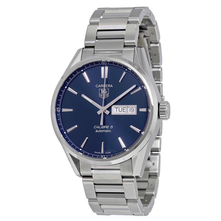 Buy Tag Heuer Carrera Calibre 5 Blue Dial Silver Steel Strap Watch for for Men - WAR201E.BA0723 in Pakistan