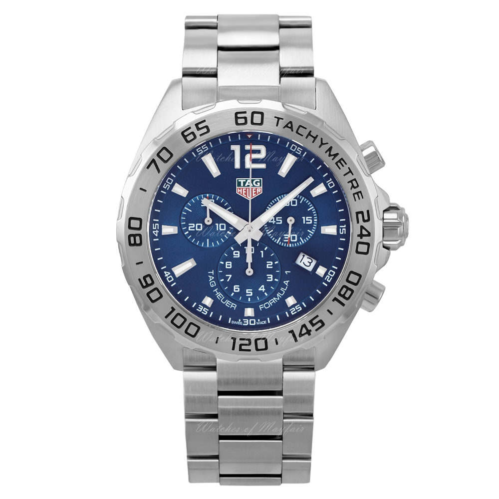 Buy Tag Heuer Formula 1 Chronograph Blue Dial Silver Steel Strap Watch for Men - CAZ101K.BA0842 in Pakistan
