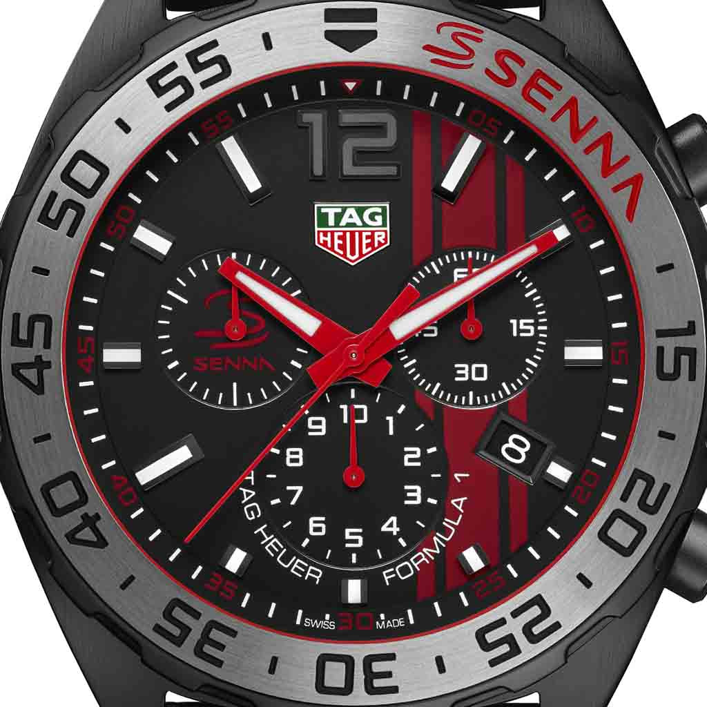 Buy Tag Heuer Formula 1 Ayrton Senna Special Edition Black Dial Black Rubber Strap Watch for Men - CAZ1019.FT8027 in Pakistan