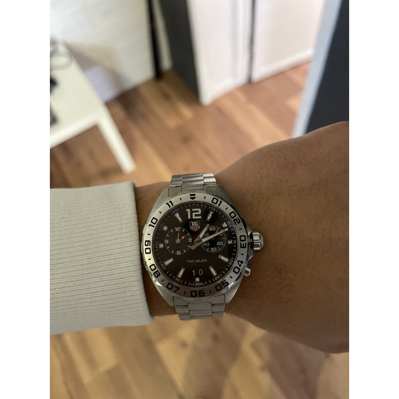 Buy Tag Heuer Formula 1 Black Dial Silver Steel Strap Watch for Men - WAZ111A.BA0875 in Pakistan