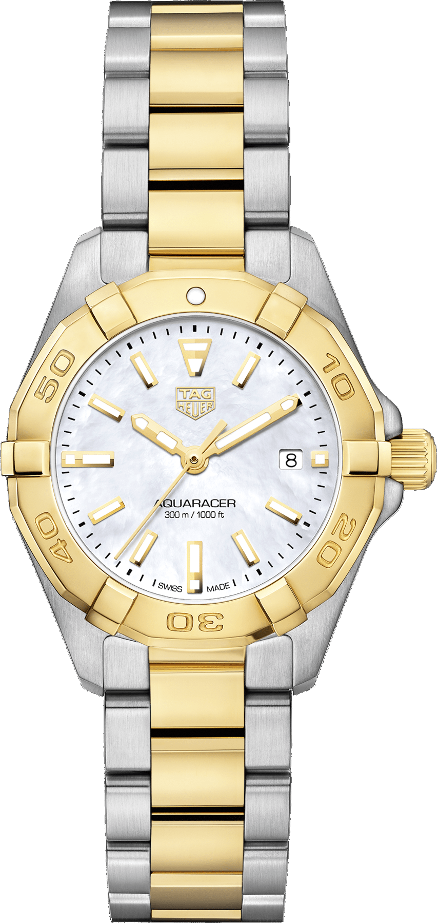 Buy Tag Heuer Aquaracer Mother of Pearl Dial Two Tone Steel Strap Watch for Women - WBD1420.BB0321 in Pakistan