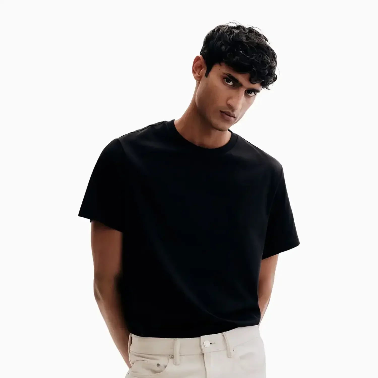 Buy Men's Regular Fit Short Sleeve T-Shirt -Black in Pakistan
