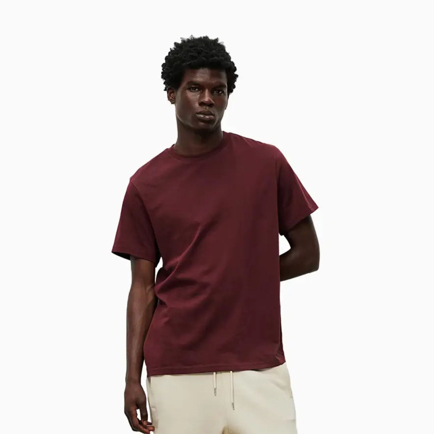 Buy Men's Regular Fit Short Sleeve T-Shirt -Burgundy in Pakistan
