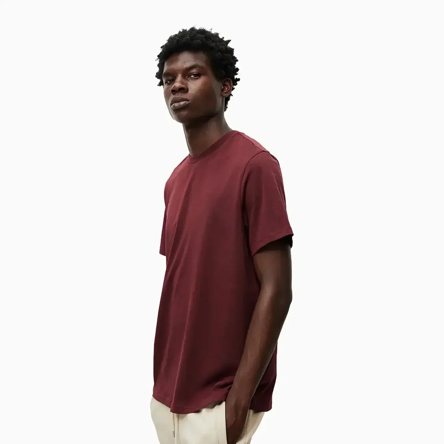 Buy Men's Regular Fit Short Sleeve T-Shirt -Burgundy in Pakistan