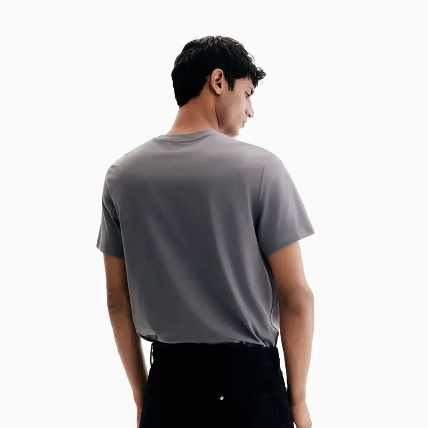 Buy Men's Regular Fit Short Sleeve T-Shirt -Dark Gray in Pakistan