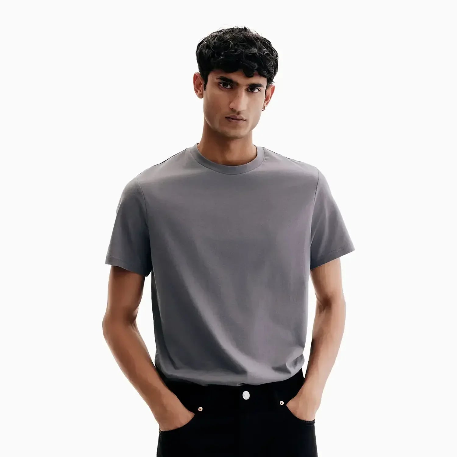 Buy Men's Regular Fit Short Sleeve T-Shirt -Dark Gray in Pakistan