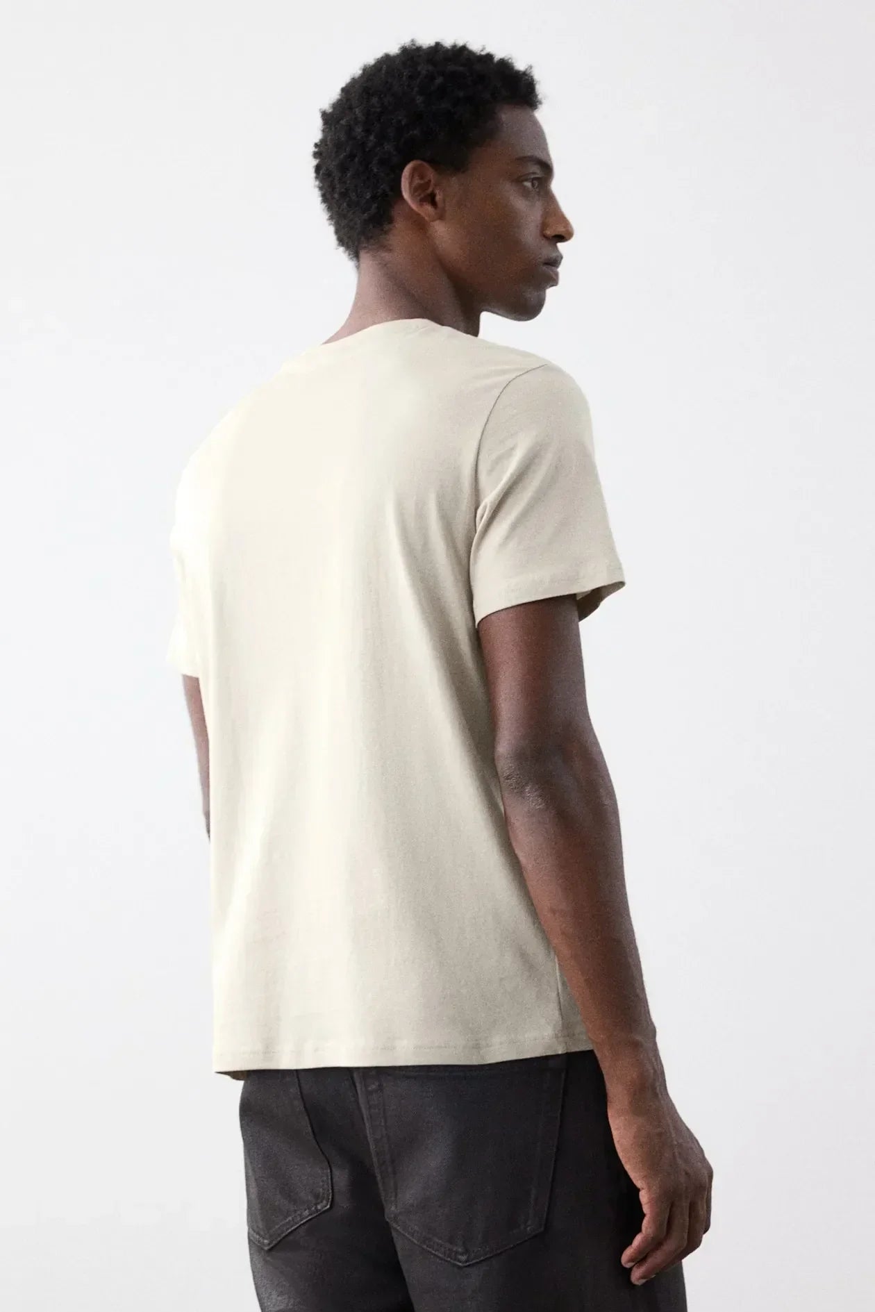 Buy Men's Regular Fit Short Sleeve T-Shirt - Light Beige in Pakistan