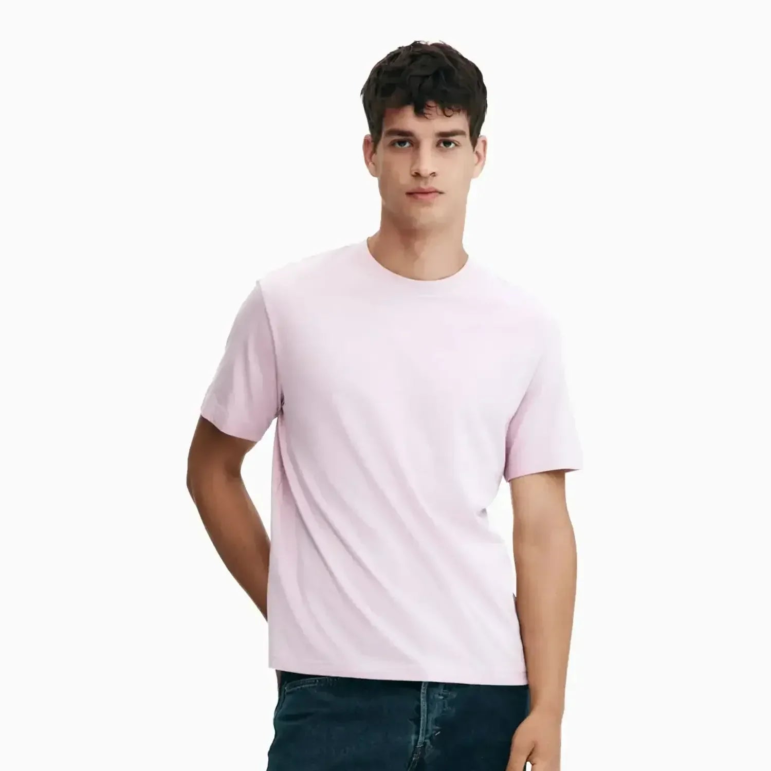 Buy Men's Regular Fit Short Sleeve T-Shirt -Pink in Pakistan