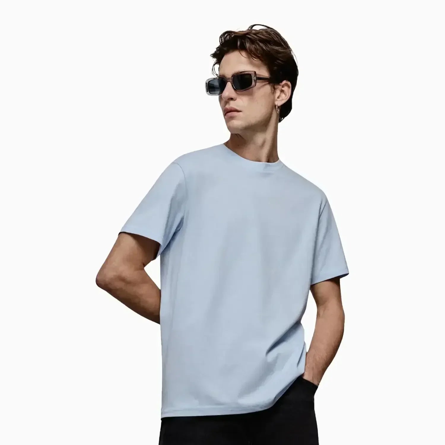 Buy Men's Regular Fit Short Sleeve T-Shirt -Sky Blue in Pakistan