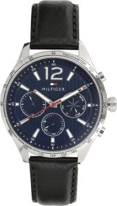 Buy Tommy Hilfiger Mens Quartz Leather Strap Blue Dial 44mm Watch - 1791468 in Pakistan