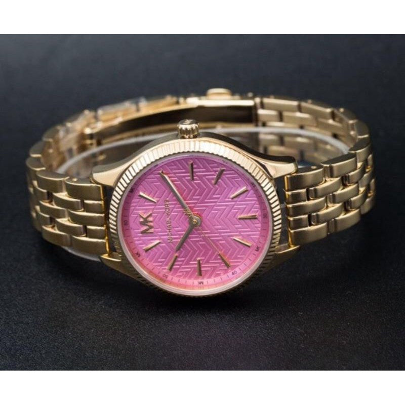 Buy Michael Kors Lexington Quartz Pink Dial Gold Steel Strap Ladies Watch - Mk6640 in Pakistan