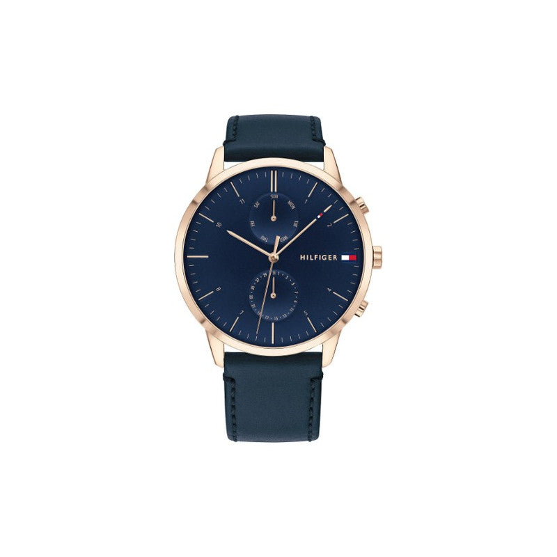 Buy Tommy Hilfiger Mens Quartz Leather Strap Blue Dial 44mm Watch - 1710405 in Pakistan