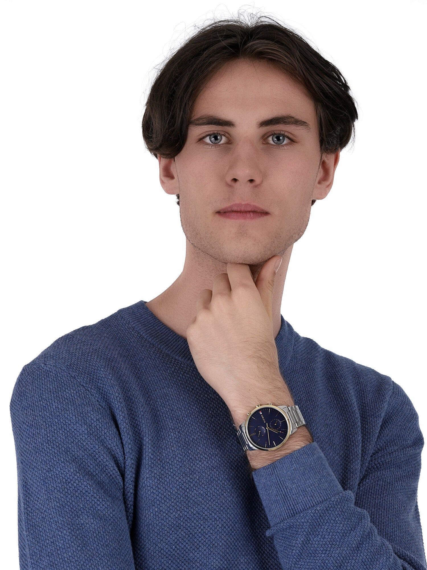 Buy Tommy Hilfiger Mens Quartz Stainless Steel Blue Dial 44mm Watch - 1710408 in Pakistan