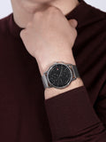 Buy Tommy Hilfiger Easton Black Dial Silver Mesh Bracelet Watch for Men - 1710433 in Pakistan