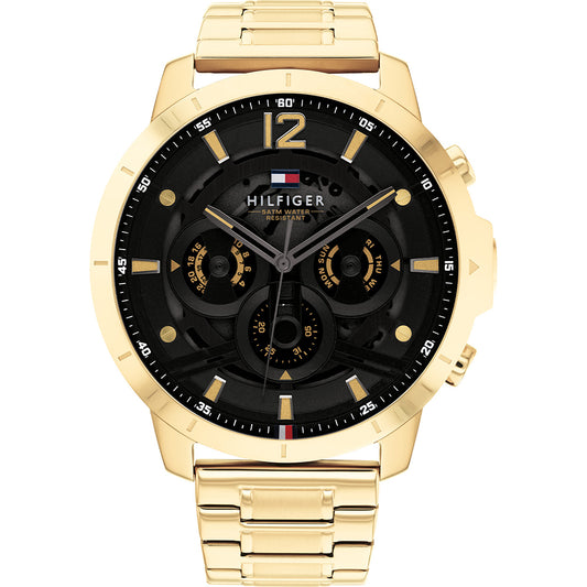 Buy Tommy Hilfiger Men's Quartz Gold Stainless Steel Black Dial 50mm Watch 1710511 in Pakistan