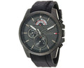 Buy Tommy Hilfiger Mens Quartz Black Silicone Strap Black Dial 46mm Watch - 1791352 in Pakistan