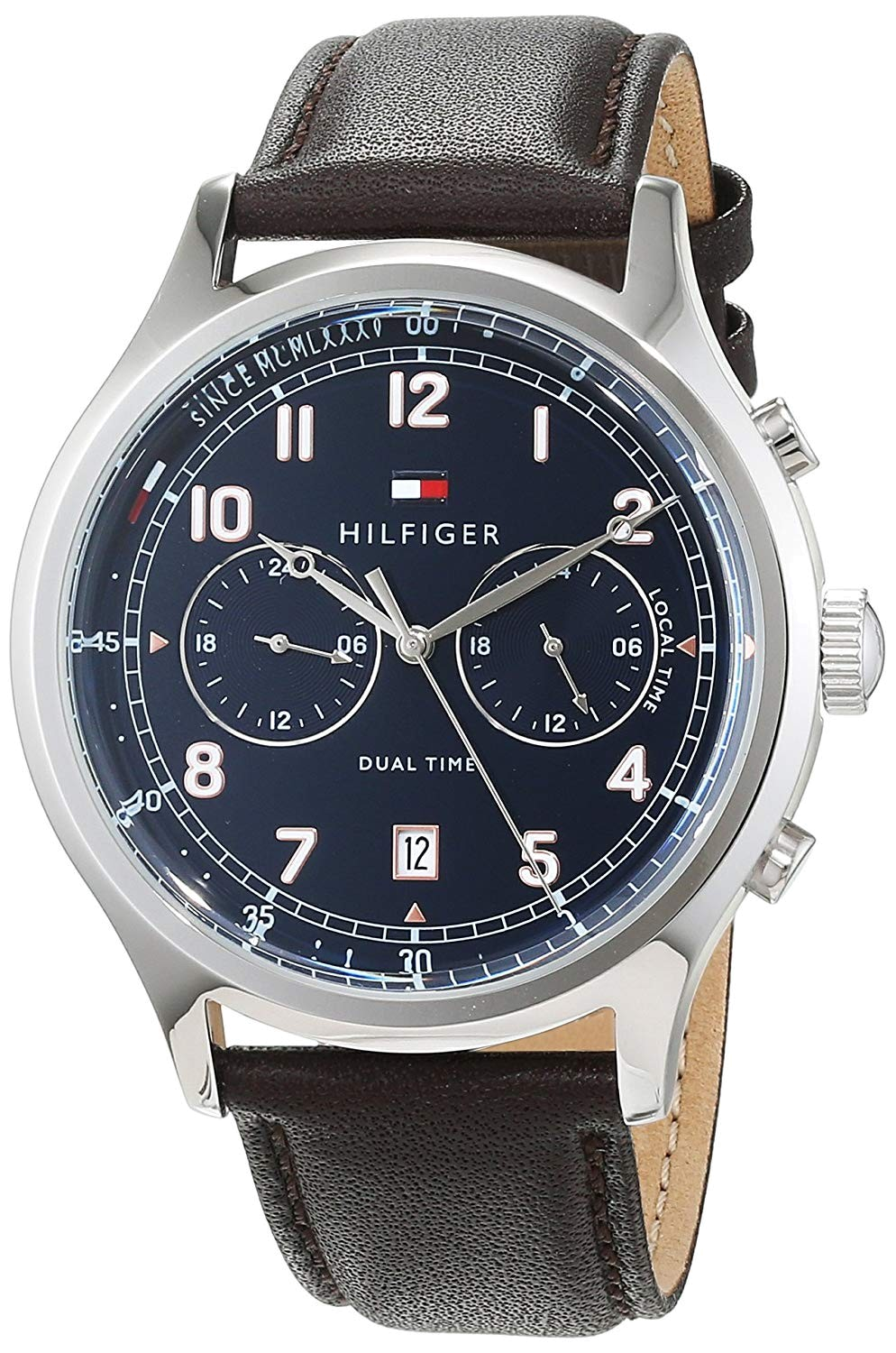 Buy Tommy Hilfiger Emerson Grey Dial Brown Leather Strap Watch for Men - 1791385 in Pakistan