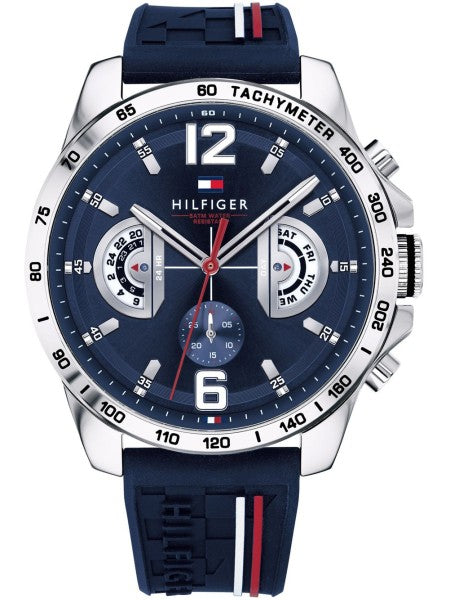 Buy Tommy Hilfiger Mens Quartz Blue Silicone Strap Blue Dial 46mm Watch - 1791476 in Pakistan