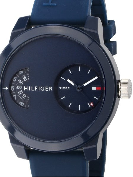 Buy Tommy Hilfiger Mens Quartz Silicone Strap Blue Dial 44mm Watch - 1791556 in Pakistan
