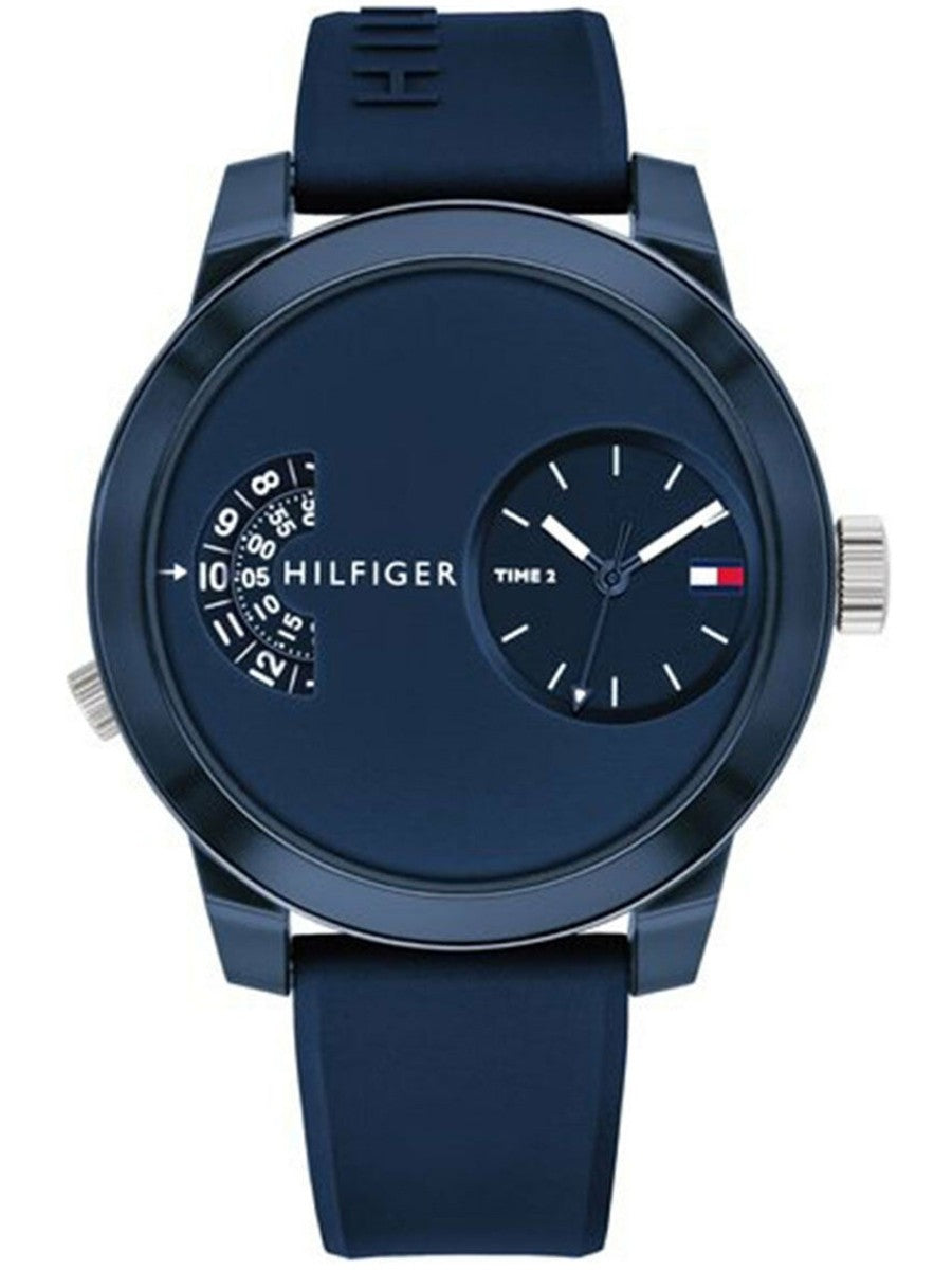 Buy Tommy Hilfiger Mens Quartz Silicone Strap Blue Dial 44mm Watch - 1791556 in Pakistan