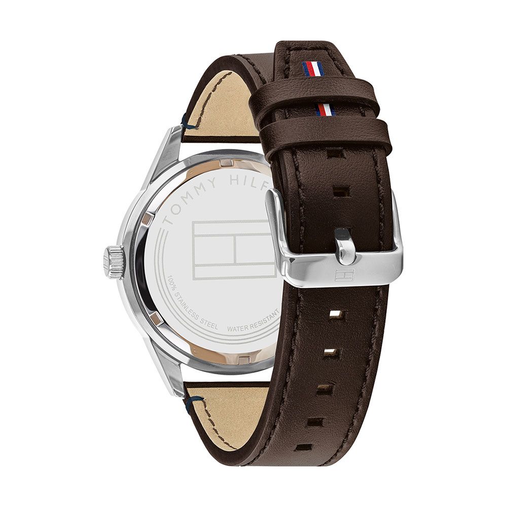 Buy Tommy Hilfiger Austin Grey Dial Brown Leather Strap Watch for Men - 1791637 in Pakistan