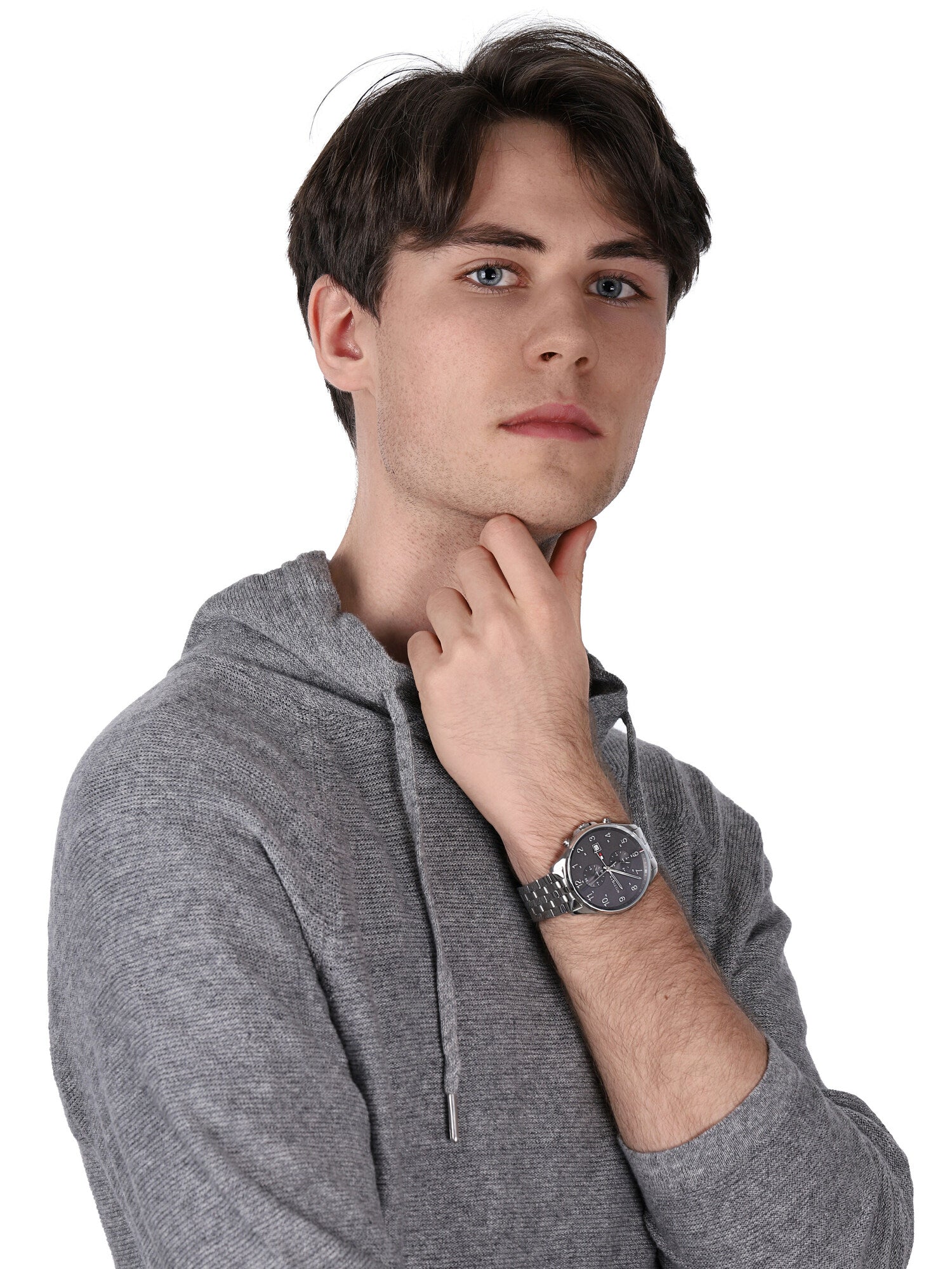 Buy Tommy Hilfiger Mens Quartz Silver Stainless Steel Grey Dial 44mm Watch - 1791707 in Pakistan