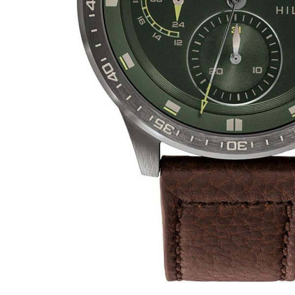 Buy Tommy Hilfiger Mens Quartz Leather Strap Green Dial 46mm Watch - 1791809 in Pakistan