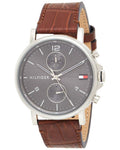 Buy Tommy Hilfiger Daniel Grey Dial Brown Leather Strap Watch for Men - 1710416 in Pakistan