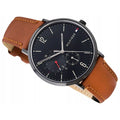 Buy Tommy Hilfiger Men's Quartz Leather Strap Black Dial 40mm Watch - 1791510 in Pakistan