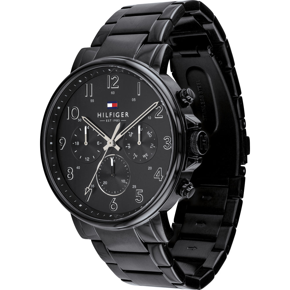 Buy Tommy Hilfiger Mens Quartz Stainless Steel Black Dial 46mm Watch - 1710383 in Pakistan