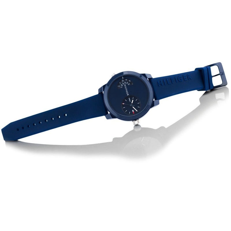 Buy Tommy Hilfiger Mens Quartz Silicone Strap Blue Dial 44mm Watch - 1791556 in Pakistan