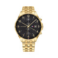 Buy Tommy Hilfiger Mens Quartz Gold Stainless Steel Black Dial 44mm Watch - 1791708 in Pakistan