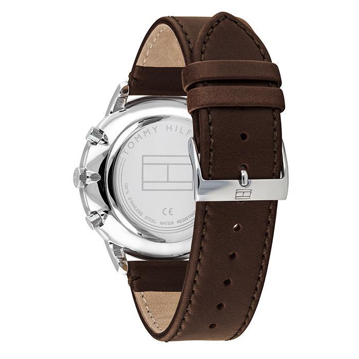 Buy Tommy Hilfiger Evan White Dial Brown Leather Strap Watch for Men - 1710404 in Pakistan