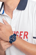 Buy Tommy Hilfiger Max Blue Dial Blue Rubber Strap Watch for Men - 1791970 in Pakistan