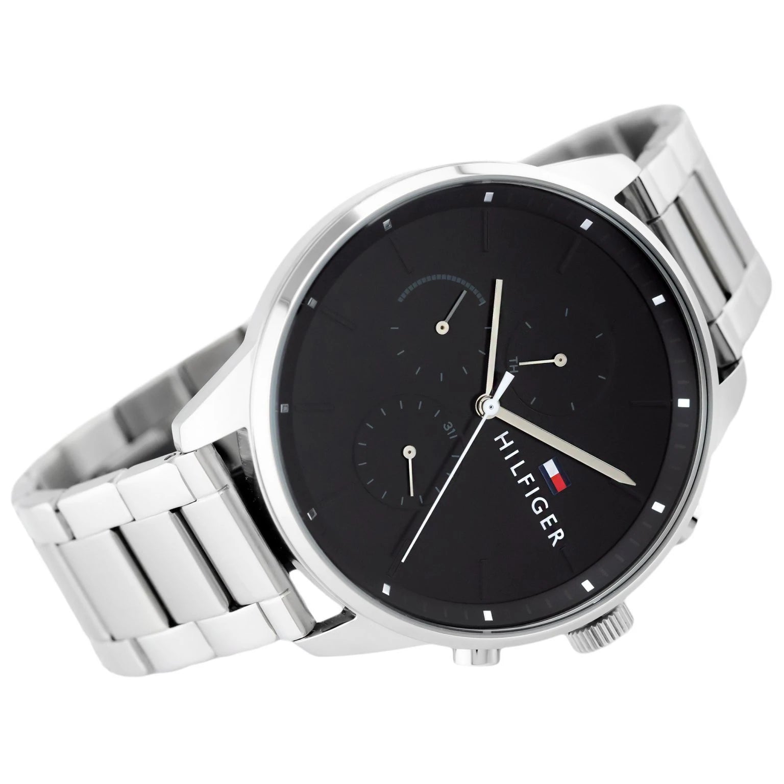 Buy Tommy Hilfiger Mens Quartz Stainless Steel Black Dial 44mm Watch - 1791485 in Pakistan