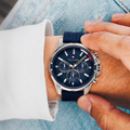 Buy Tommy Hilfiger Mens Quartz Silicone Strap Blue Dial 45mm Watch - 1791791 in Pakistan