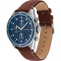 Buy Tommy Hilfiger Mens Quartz Leather Strap Blue Dial 44mm Watch - 1791837 in Pakistan