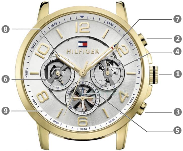 Buy Tommy Hilfiger Keagen Silver Dial Brown Leather Strap Watch for Men - 1791291 in Pakistan