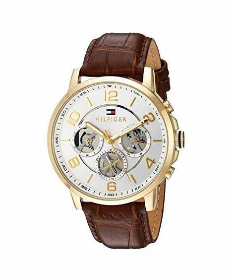 Buy Tommy Hilfiger Keagen Silver Dial Brown Leather Strap Watch for Men - 1791291 in Pakistan