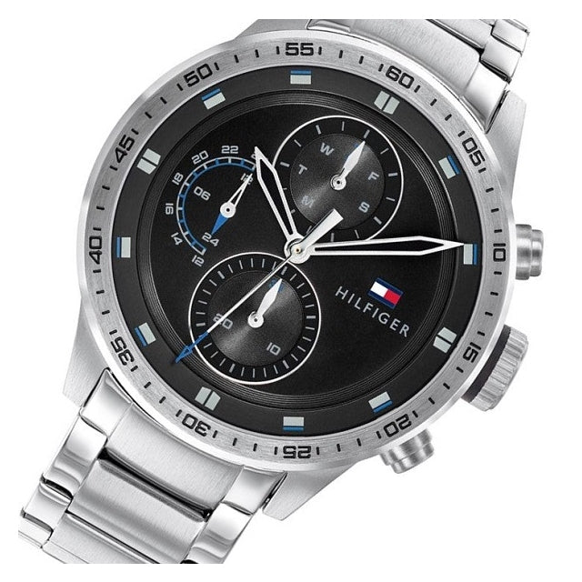 Buy Tommy Hilfiger Mens Quartz Stainless Steel Black Dial 46mm Watch - 1791805 in Pakistan