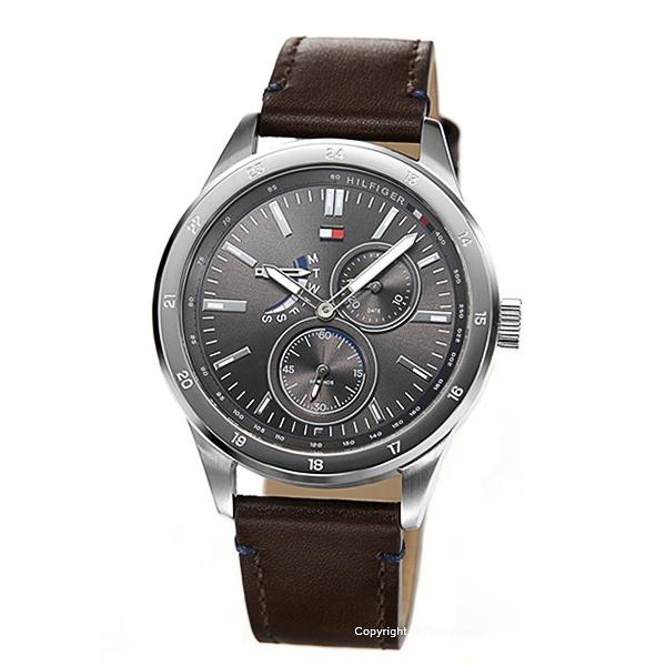 Buy Tommy Hilfiger Austin Grey Dial Brown Leather Strap Watch for Men - 1791637 in Pakistan